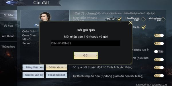 Danh sách code Đỉnh Phong 2 - Tân Tam Quốc mới nhất