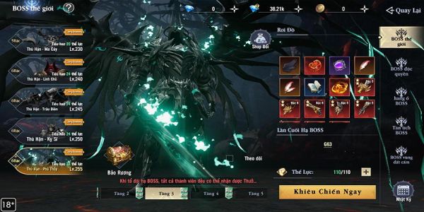 Hoạt động BOSS phong phú trong game Chiến Địa